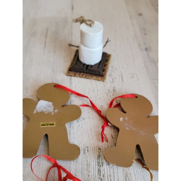 Snowman s'more gingerbread man Variety ornament Xmas set - Picture 8 of 8